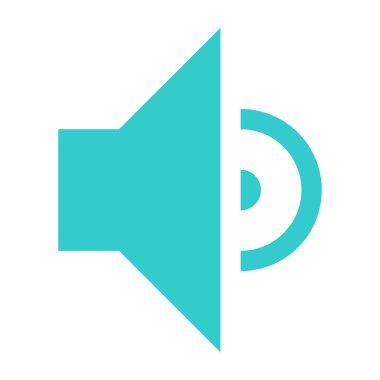 Düz cilt orta simgesi hoparlör hoparlör düğmesini