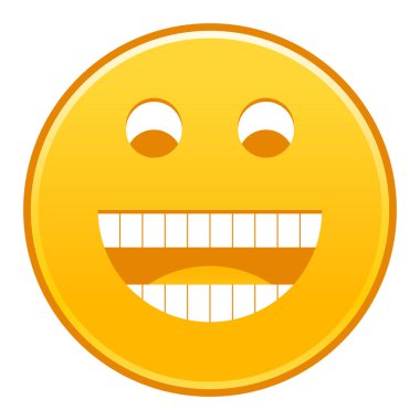 Sarı gülümseyen yüzü neşeli gülen mutlu ifade