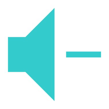 Düz cilt azalma simgesi hoparlör hoparlör düğmesini