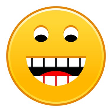 Sarı gülümseyen yüzü neşeli gülen mutlu ifade