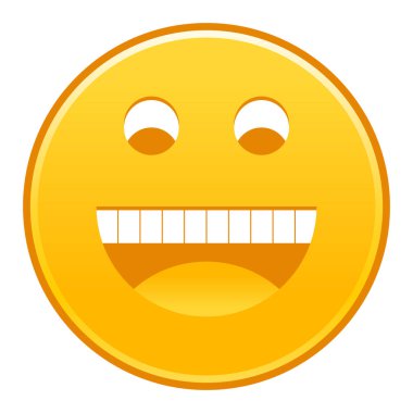 Sarı gülümseyen yüzü neşeli gülen mutlu ifade