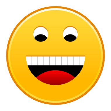 Sarı gülümseyen yüzü neşeli gülen mutlu ifade