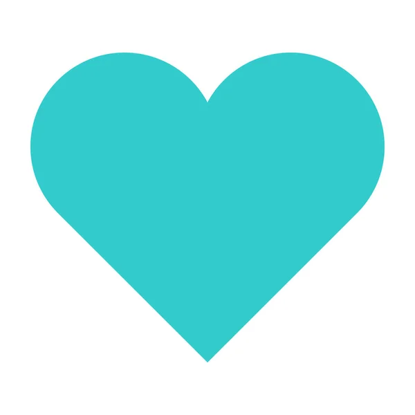 Knoop van de favoriete interface van de teken van de liefde van het pictogram van platte hart — Stockvector