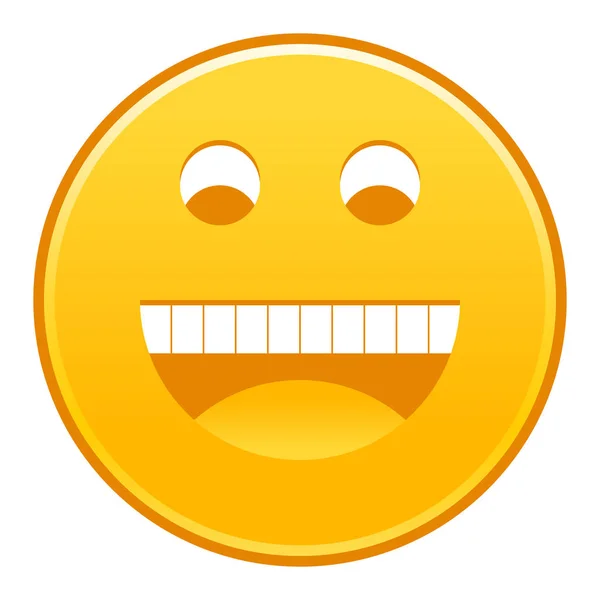 Žlutá usmívající se tvář veselý smajlík šťastný emotikonu — Stockový vektor