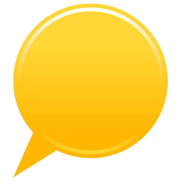 Blank hartă pin galben app icon — Vector de stoc