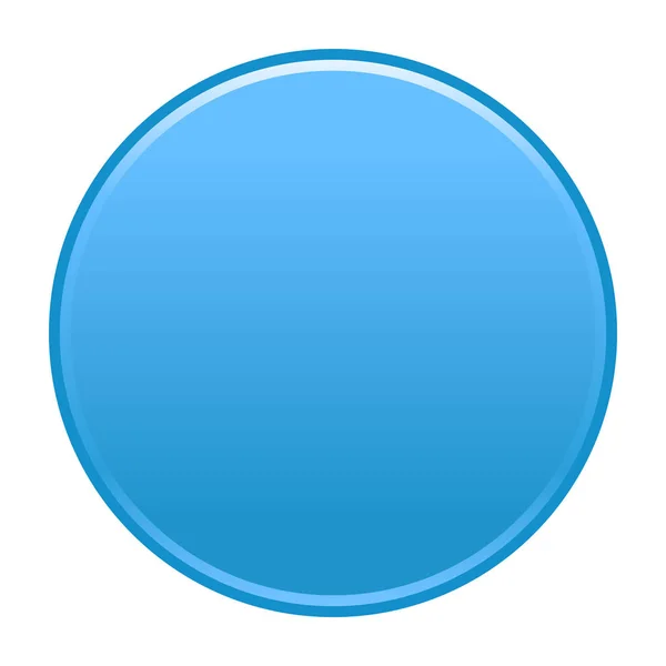 Blue circle button empty web internet icon — Stock Vector