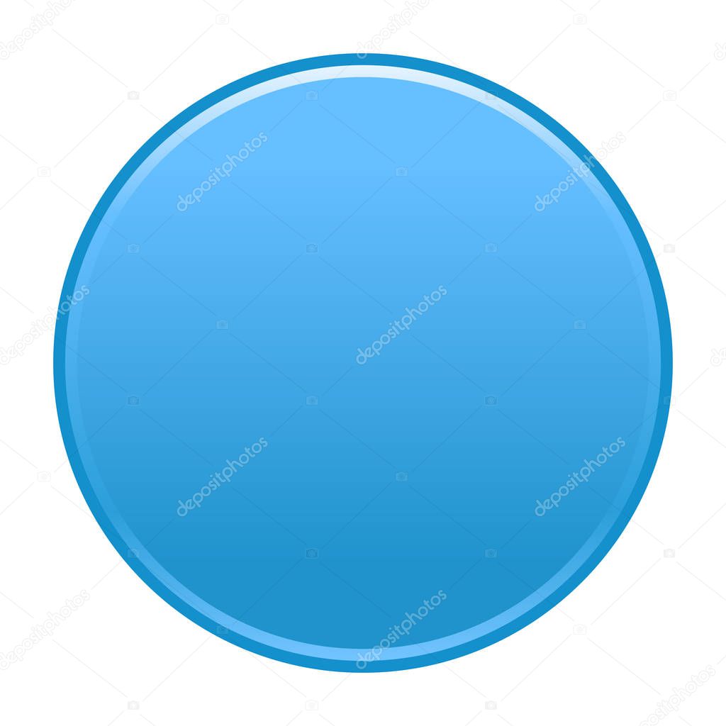 Blue circle button empty web internet icon