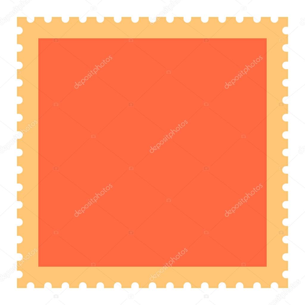 Blank square postage stamp