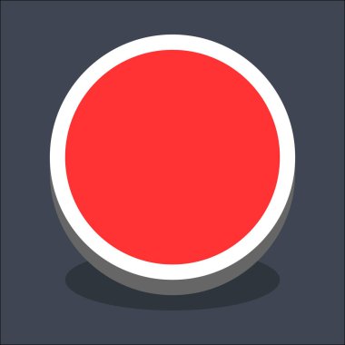 3D düz boş daire Web Internet düğmesini