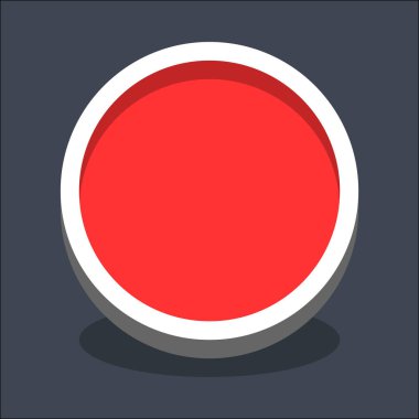 3D düz boş daire Web Internet düğmesini