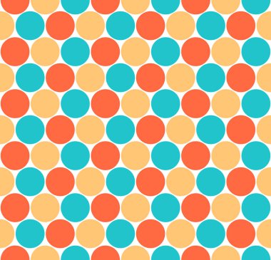 Yuvarlak şekiller Dikişsiz desen renkli