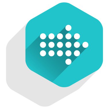 Ok işareti Led dijital altıgen düğmesi