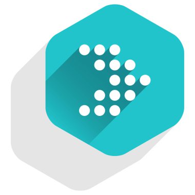 Ok işareti Led dijital altıgen düğmesi