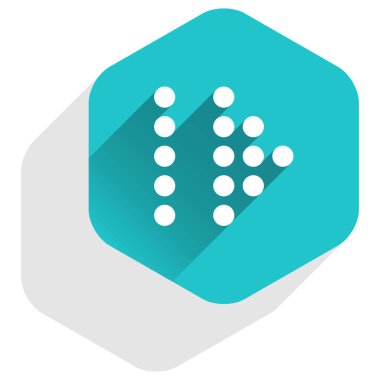 Ok işareti Led dijital altıgen düğmesi