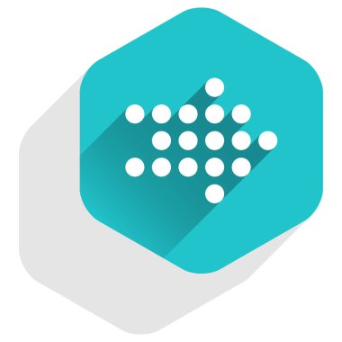 Ok işareti Led dijital altıgen düğmesi