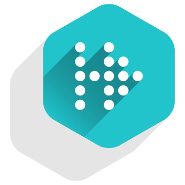 Ok işareti Led dijital altıgen düğmesi