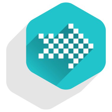 Ok işareti dijital altıgen düğmesi