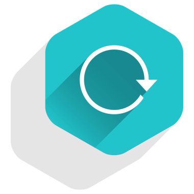 Düz ok işareti simgesi altıgen düğmesini yeniden