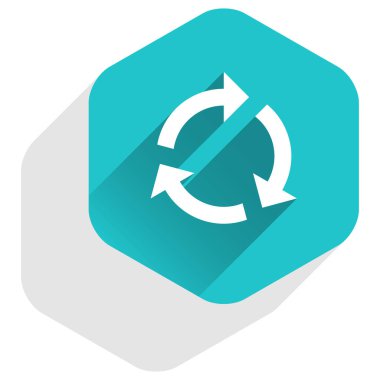 Düz ok işareti tekrarlama kutsal kişilerin resmi altıgen düğme