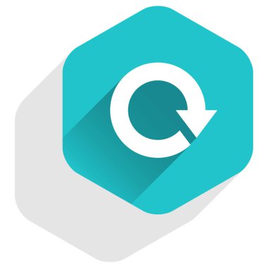 Düz ok işareti simgesi altıgen düğmesini yeniden