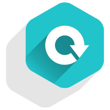 Düz ok işareti simgesi altıgen düğmesini yeniden