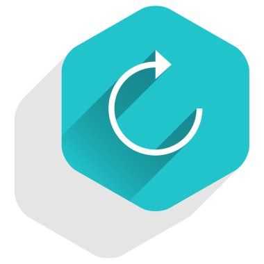 Düz ok işareti simgesi altıgen düğmesini Sıfırla