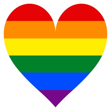 Gökkuşağı bayrağı kalp şeklinde