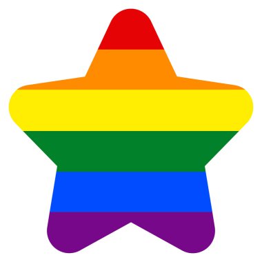 Gökkuşağı bayrağı yıldız şeklinde