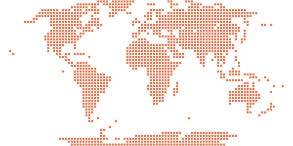 Carte du monde pointillée Square Point — Image vectorielle