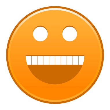 Turuncu gülümseyen yüzü neşeli gülen mutlu ifade