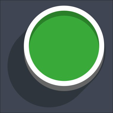 3D düz boş daire Web Internet düğmesini