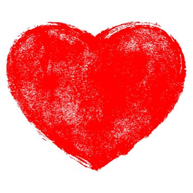 Kırmızı kalp sembolü ile doku