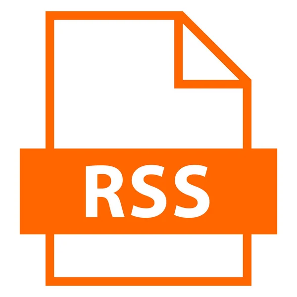 Extensión de nombre de archivo RSS Type — Vector de stock