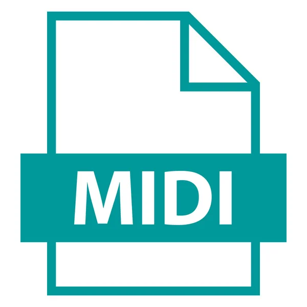Nom de fichier Extension de fichiers MIDI Type — Image vectorielle
