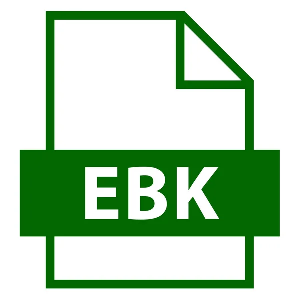 Dateinamenserweiterung ebk type — Stockvektor