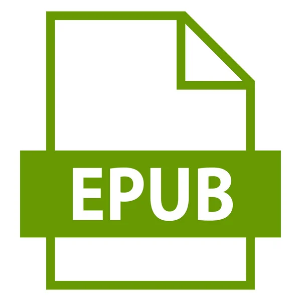 Τύπος Epub επέκταση ονόματος αρχείου — Διανυσματικό Αρχείο