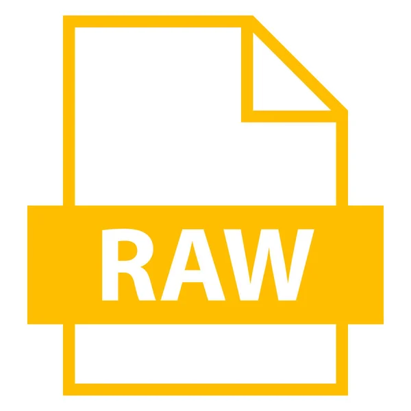 Raw typ přípony názvu souboru — Stockový vektor
