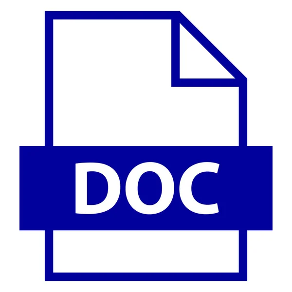 Extensión de nombre de archivo DOC Type — Vector de stock