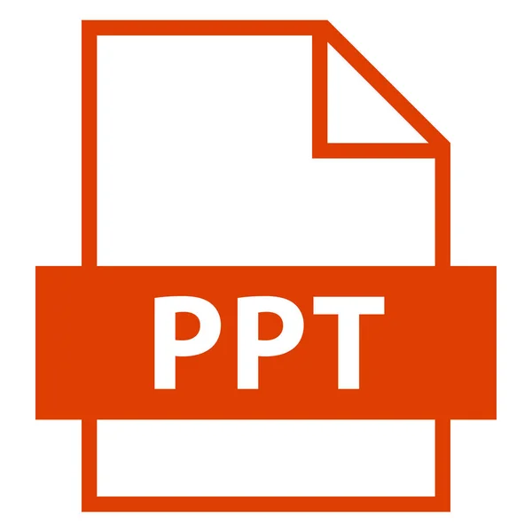 Nombre de archivo Extension PPT Type — Vector de stock