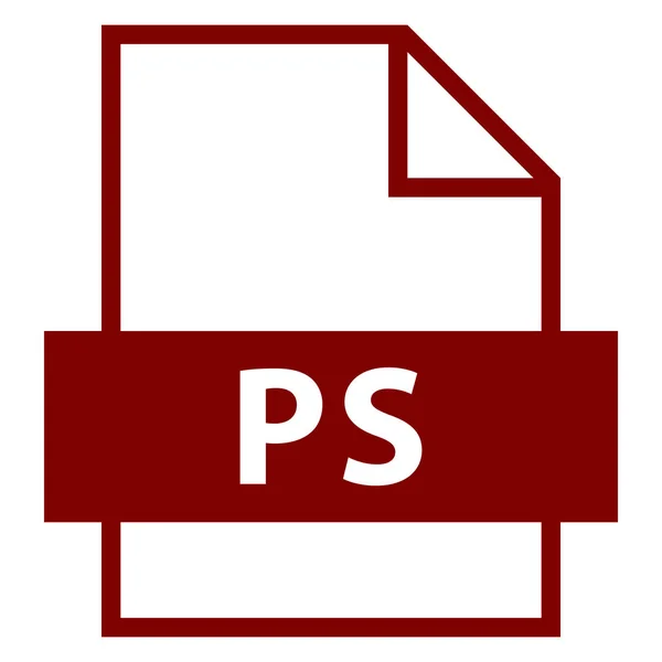 Extensión de nombre de archivo PS Type — Vector de stock