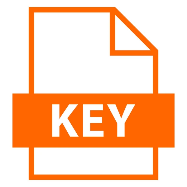 Nome do arquivo Extensão KEY Type — Vetor de Stock