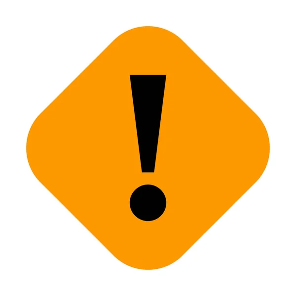 Naranja rombo signo de exclamación icono señal de advertencia botón de atención — Archivo Imágenes Vectoriales