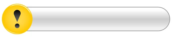 Žlutá lesklá tlačítka vykřičník znamení pozornost ikona — Stockový vektor