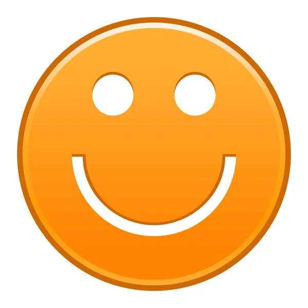 Naranja sonriente cara alegre sonriente feliz emoticono — Archivo Imágenes Vectoriales