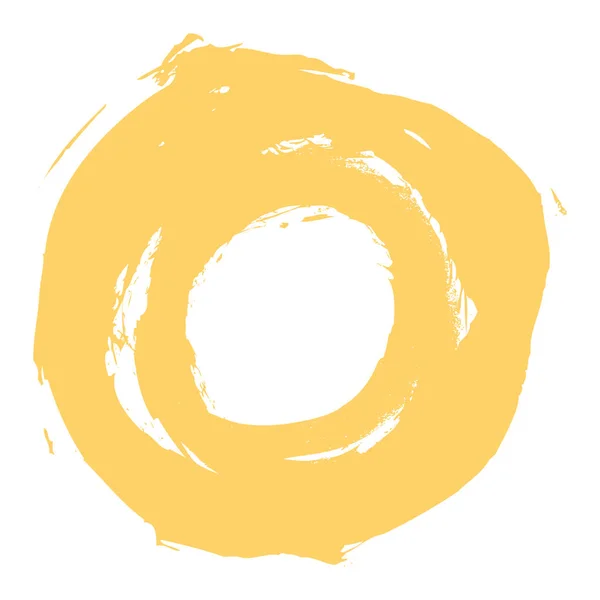 Κίτρινο κύκλο Brushstroke μορφή — Διανυσματικό Αρχείο