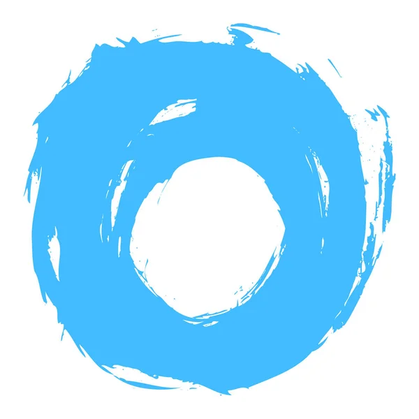 Blue Brushstroke Circle Form — Stock Vector