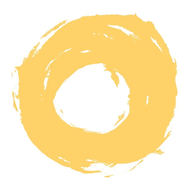 Spazzola gialla Circle Form — Vettoriale Stock
