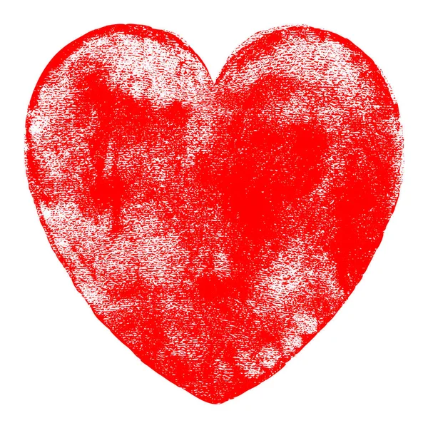 Rotes Herz Symbol Wasserfarbe Textur — Stockvektor