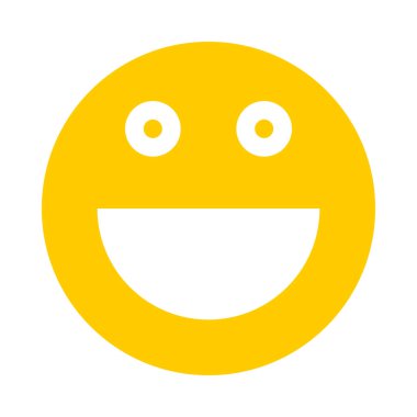 Mutlu gülümseyen yüzü düz stil