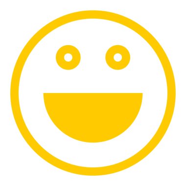 Mutlu gülümseyen yüzü düz stil